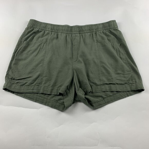 Old Navy Arugula Linen Blend Pull On Shorts XL - Picture 1 of 5